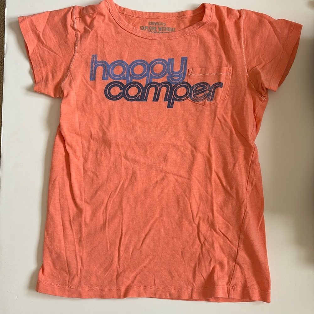 CREWCUTS Happy Camper Short Sleeve Tee Top Size 12